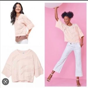 CAbi 5631 M Shy Pullover Knit Top Blush Pink Size Medium Spring 2020 Look Book